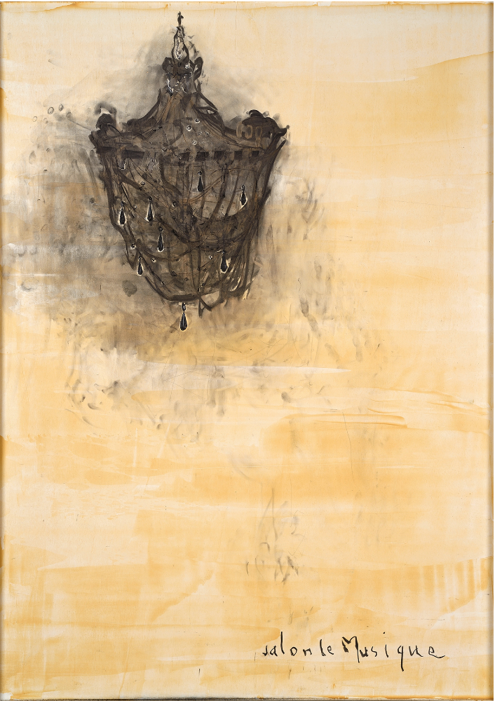 Piero PIZZI- CANNELLA PIZZI Salon-de-Musique-2014 techniques-mixtes-sur-panneau 142-x-102cm, courtesy Galerie Vidal-Bertoux Art Contemporain