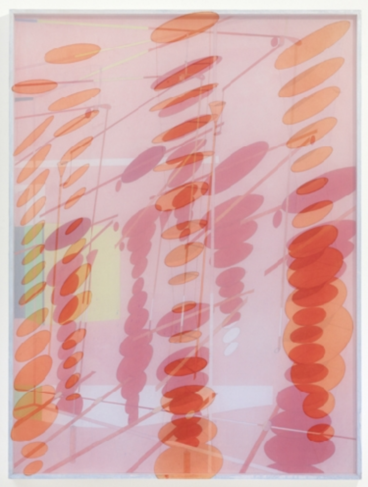 Bernard Moninot, Antichambre IV, 2012 acrylique sur soie, carton contrecollé sur bois de peuplier, 101 x 77 x 4 cm (39.8 x 30.3 x 1.6 in.), Bernard Moninot.