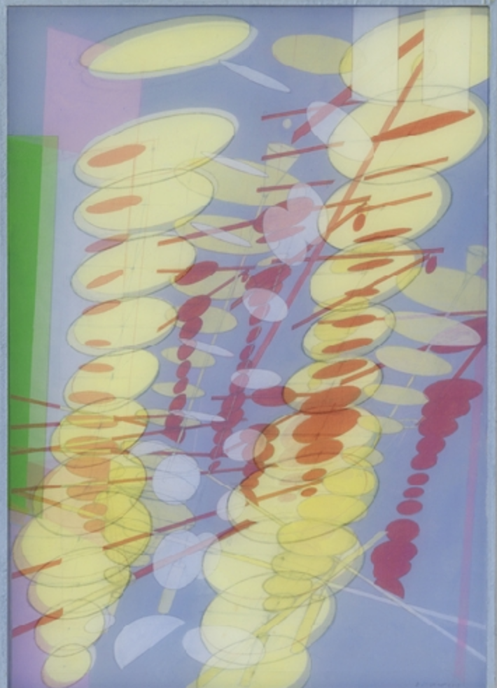 Bernard Moninot, Antichambre 8, 2013 acrylique sur sois et papier marouflé sur bois, 41 x 29 x 2 cm (16.1 x 11.4 x 0.8 in.)