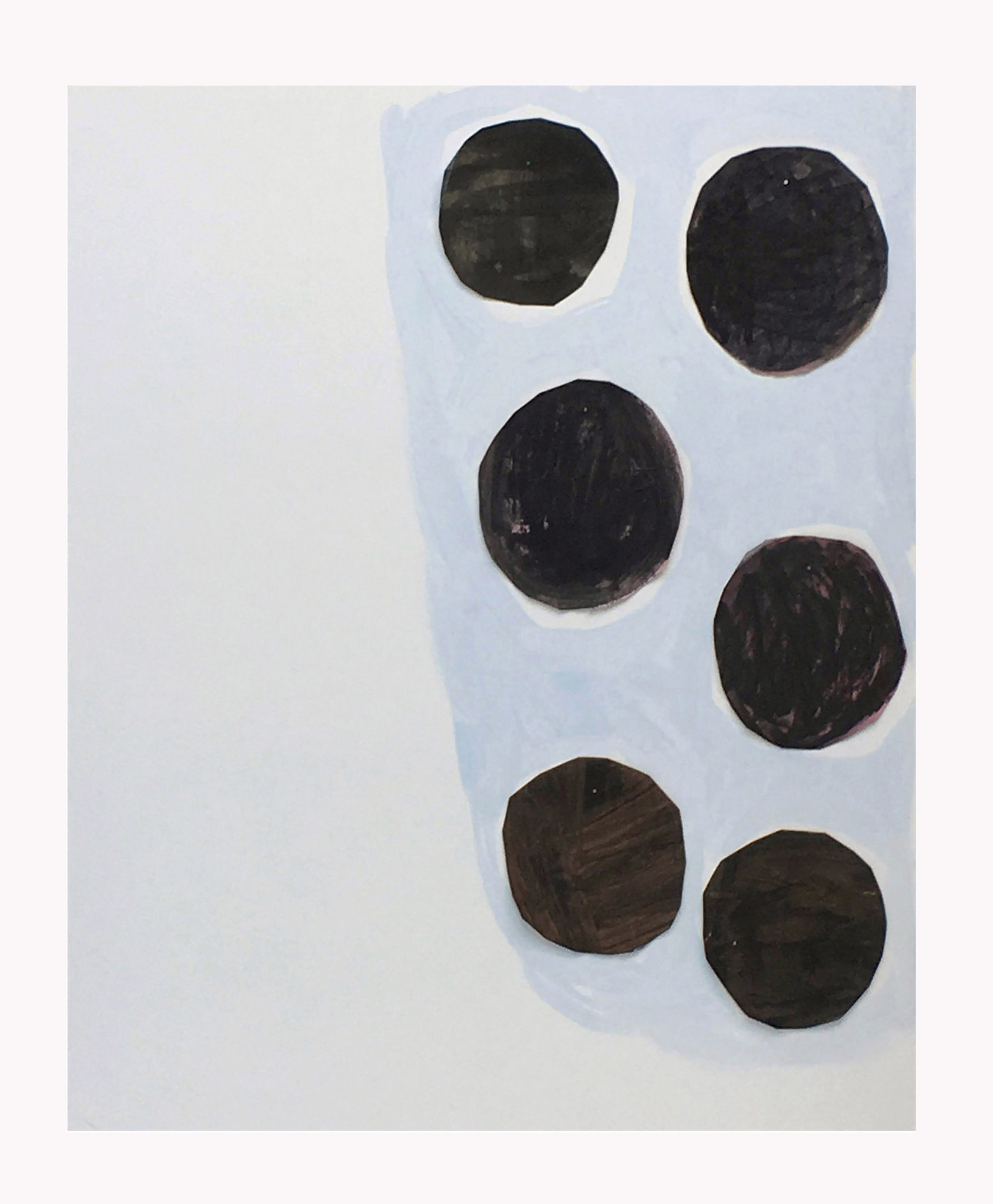 Marie Claude Bugeaud, galerie Berthet-Aittouarès, papiers retrouvés-2017,acryl et papiers collés sur toile,130x162cm