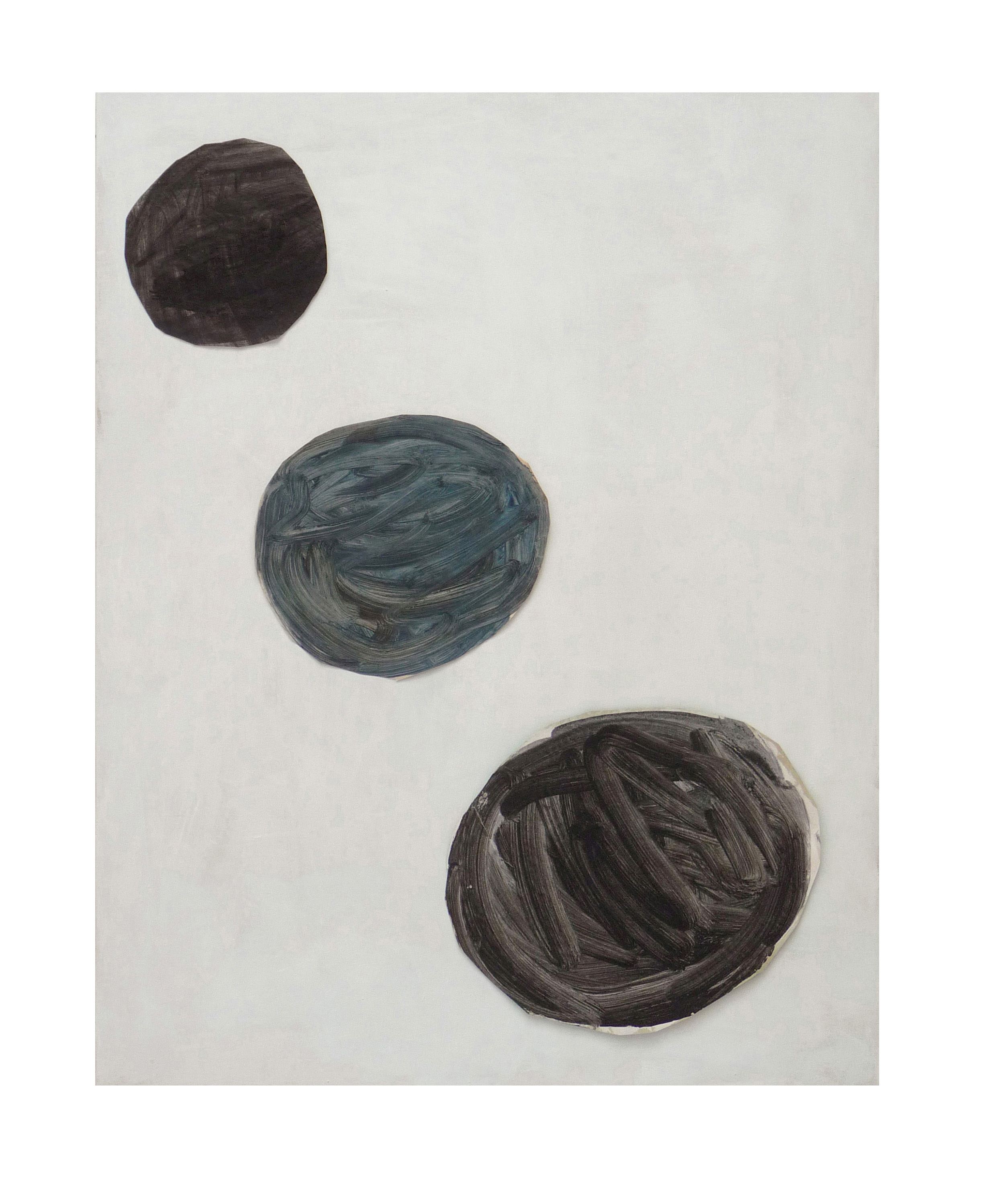 Marie Claude Bugeaud, galerie Berthet-Aittouarès, le Gilles de W-2017,acryl et papiers collés sur toile,146x114cm