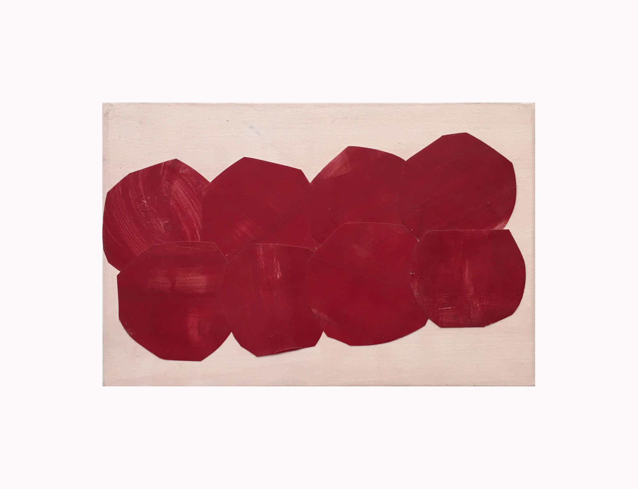 Marie Claude Bugeaud, galerie Berthet-Aittouarès,-encore-2005,acryl et papiers collés,16x24cm