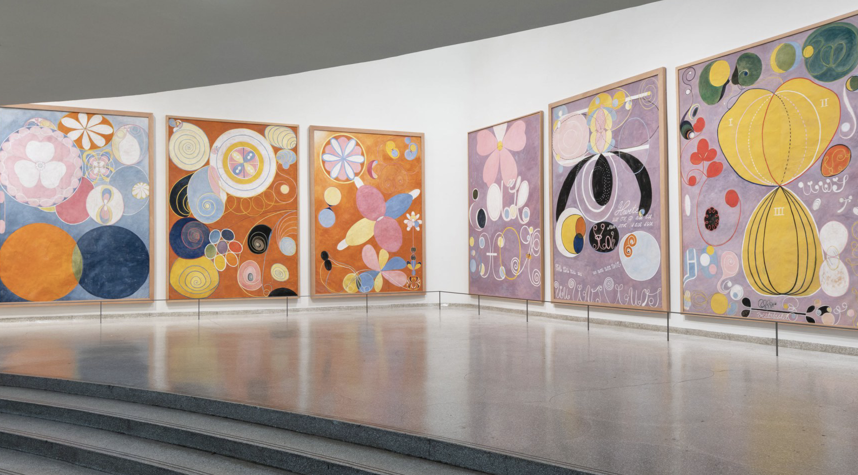Installation view: Hilma af Klint: Paintings for the Future, Solomon R. Guggenheim Museum, New York, October 12, 2018–April 23, 2019. Photo: David Heald
