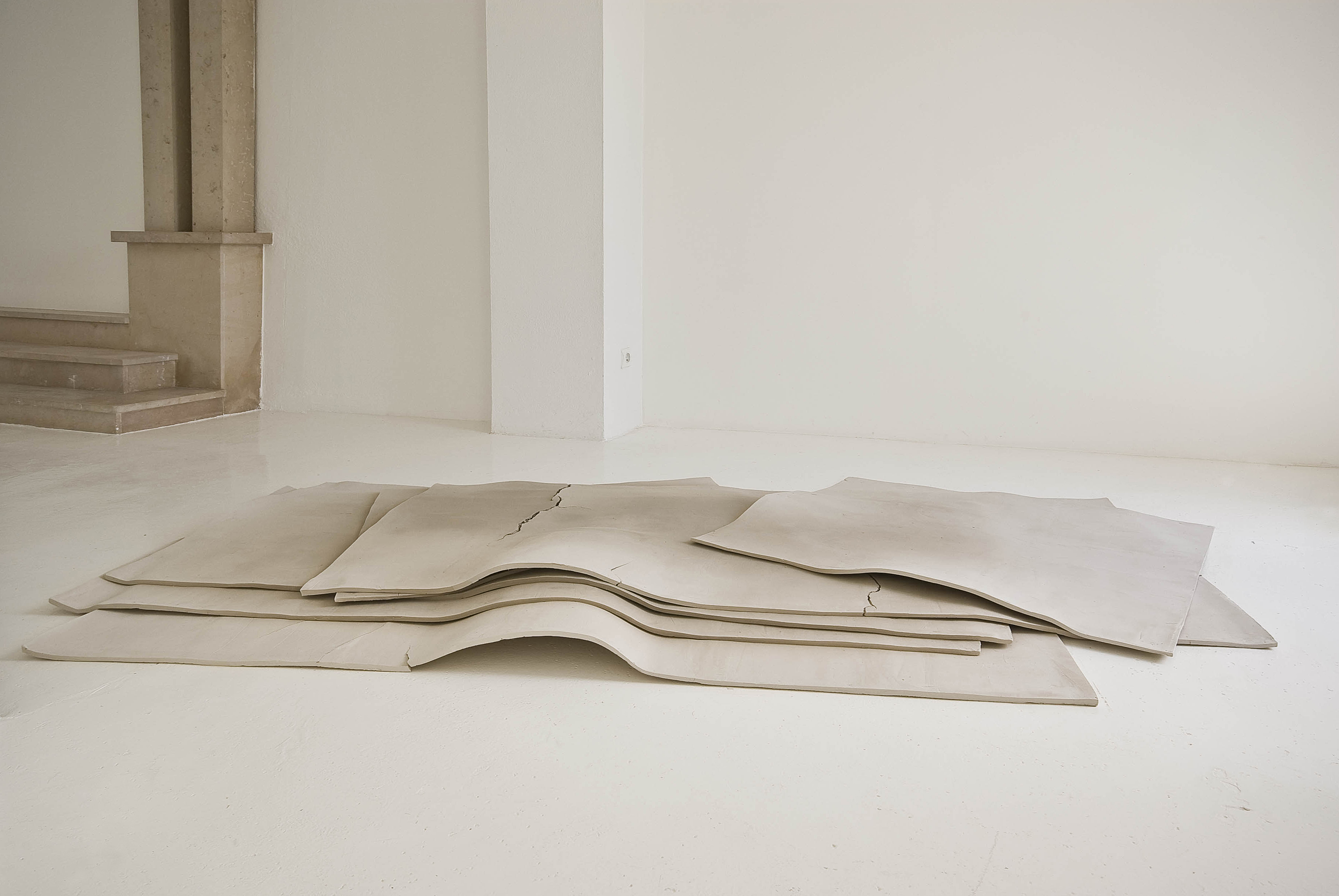 Sechs Flächen und ein Raum, 2008. Argile. 280 x 160 cm Courtesy Galerie Jocelyn Wolff et Katinka Bock. Photo Olivier Dancy
