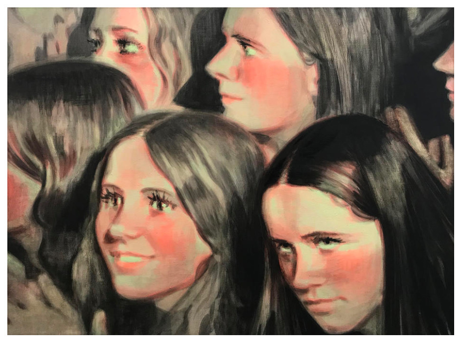 peinture filles profil et face