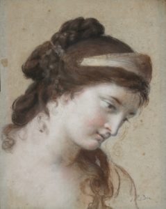 peinture portrait femme avec diadème