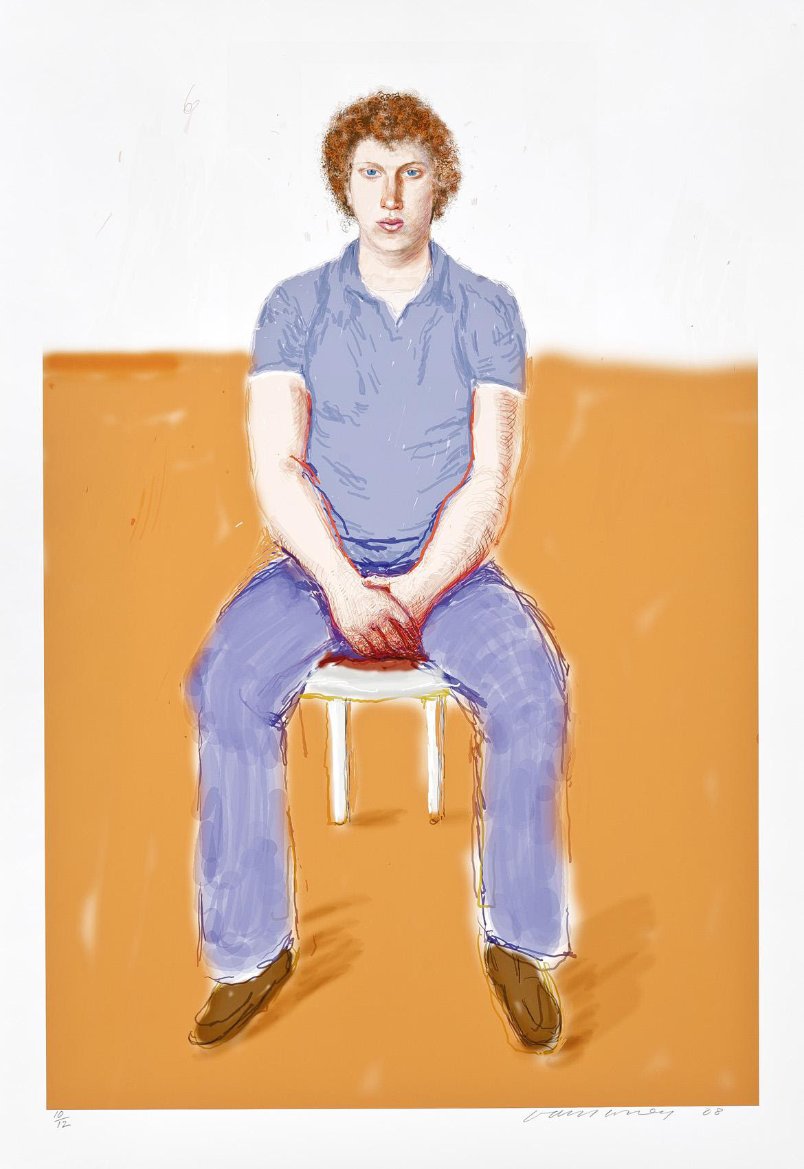 tableau portrait d'homme assis