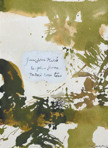 encre verte et écritures