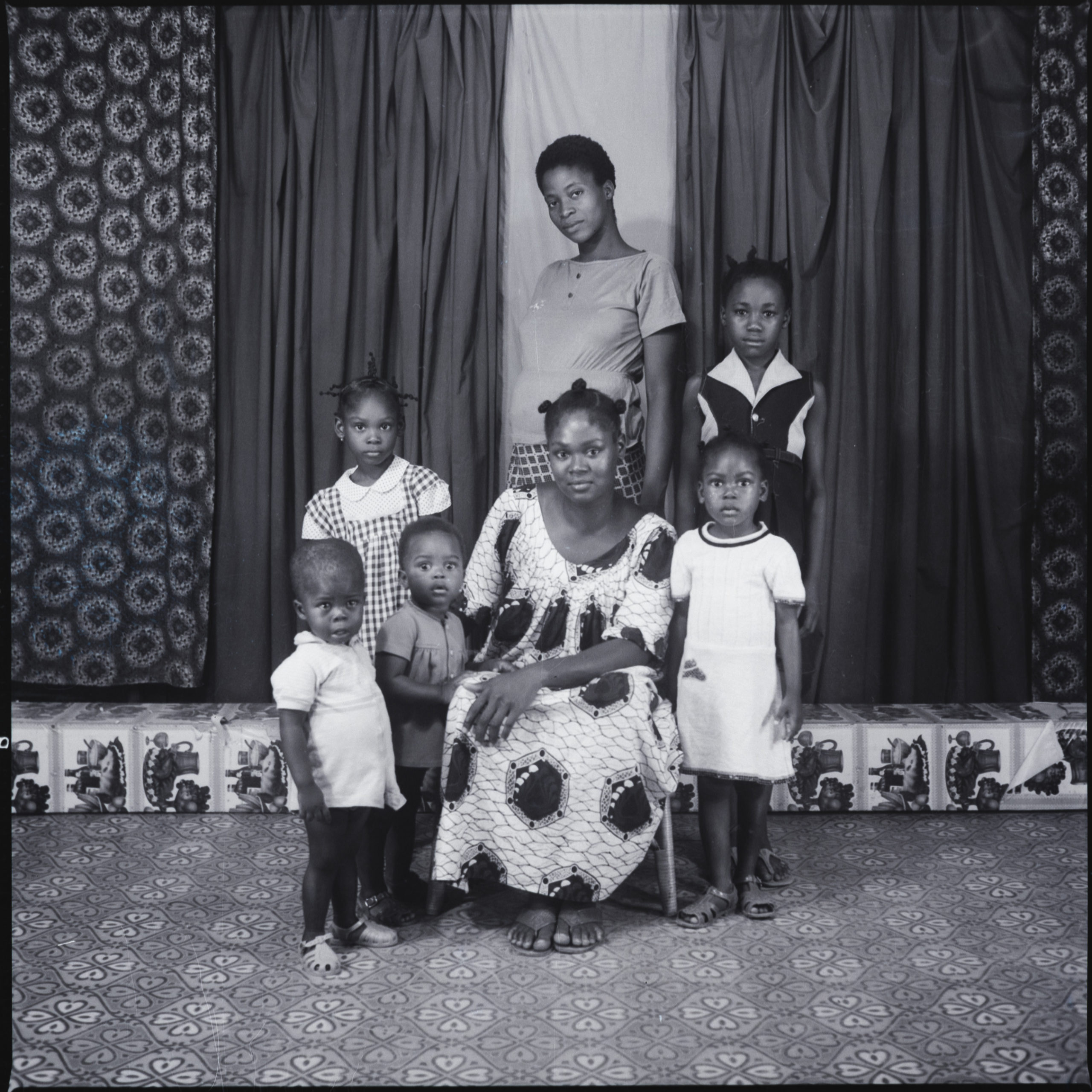 photographie noir et blanc famille