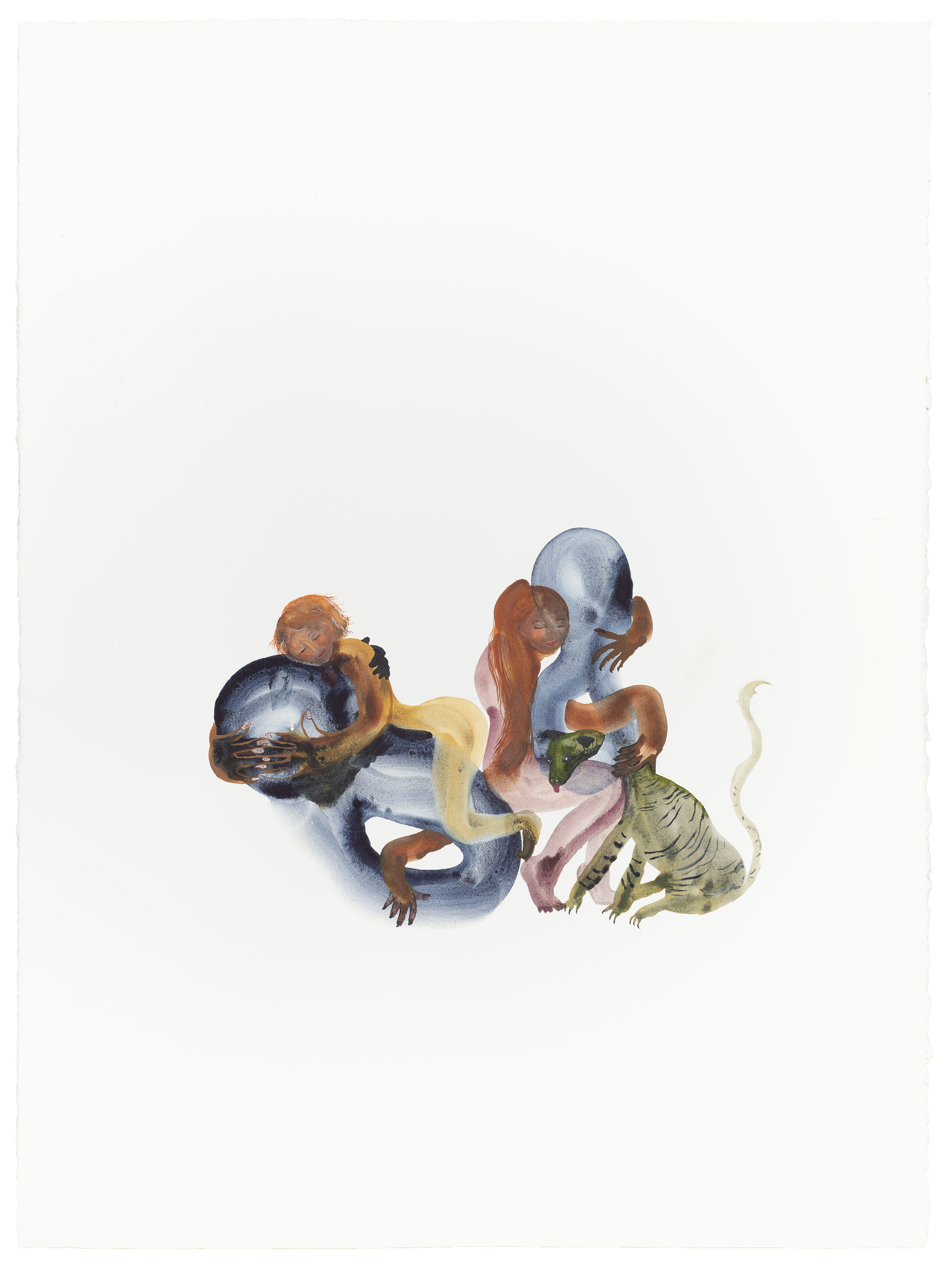 Karine Rougier, Flux, aquarelle sur papier, 56 x 76 cm, 2022 © Karine Rougier