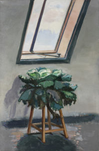 peinture plante et fenetre