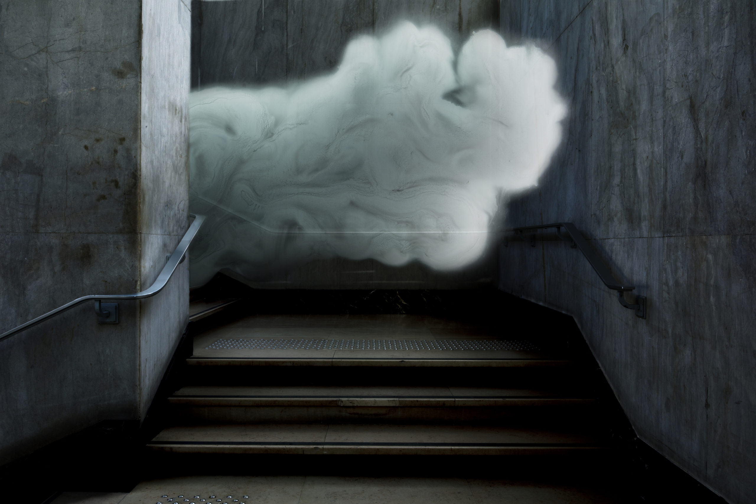 photo escalier noir et blanc - Mercadier