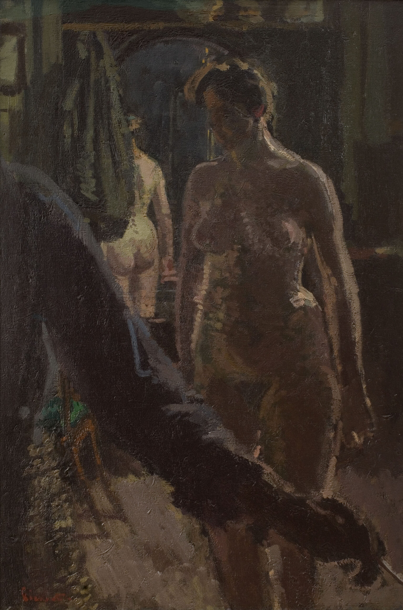 Walter Richard Sickert, The Studio: the Painting of a Nude, c. 1906, Piano Nobile Property of an European Collector. Image courtesy of PIANO NOBILE Robert Travers (Works of Art) Ltd. Sur les réseaux sociaux mentionner : @pianonobilegallery