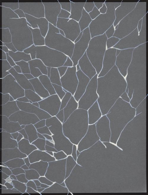 Gudny Rosa Ingimarsdottir, Untitled – liquid, 2021, 30,8 x 24,3 cm, carbon paper, ink, sewing on paper