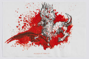 Anne et Patrick Poirier, série Dante, 2020, encre de Chine sur papier Japon, 92 x 60 cm © Jean Christophe Lett