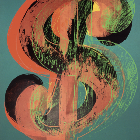 Andy Warhol, Dollar Sign, 1981 Muriel Anssens / Mamac Nice © The Andy Warhol Foundation for the Visual Arts, Inc. / Licensed by ADAGP, Paris, 2023