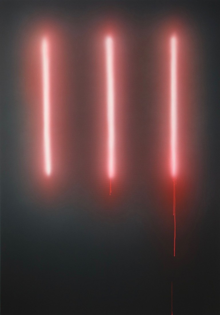 Nicolas Delprat, Dan, revolution, acrylique sur toile, 115x160 cm, 2020