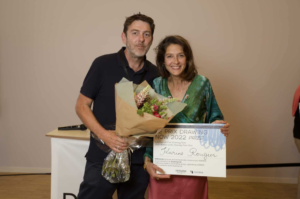 Bertrand Baraudou, Galerie Espace à vente and Karine Rougier, artist winner of the Drawing Now Prize 2022 © Ayka Lux for Say Who / Coolhuntparis