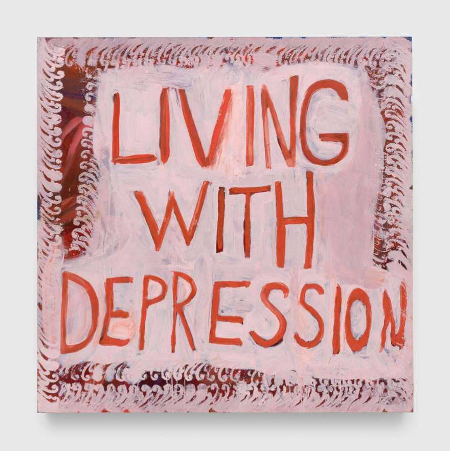 Josh Smith, Living with Depression, 2023 © Josh Smith Courtesy the artist and David Zwirner