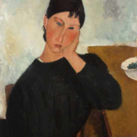 Amedeo Modigliani (1884-1920) Elvire assise, accoudée à une table, 1919 Saint-Louis, Saint Louis Art Museum don de Joseph Pulitzer Jr. en mémoire de sa femme, Louise Vauclain Pulitzer, 77:1968/ Image Courtesy of the Saint Louis Art Museum