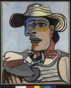 Pablo Picasso (1881-1973) Le Marin 1938 Huile sur toile 60 x 50 cm Berlin, Staatliche Museen zu Berlin, Nationalgalerie, Museum Berggruen, NG MB 27/2000, NG MB 57/2000 Photo © Staatliche Museen zu Berlin, Nationalgalerie, Museum Berggruen - Bpk / Nationalgalerie, SMB, Museum Berggruen / Jens Ziehe © Succession Picasso 2024