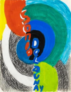 Sonia DELAUNAY (1885-1979) Rythme Couleur Gouache and graphite on paper 28.6 x 22.8 cm (11 1/4 x 9 inches) Signed in the centre, Sonia Delaunay Executed circa 1970, Stern Gallery, Londres.