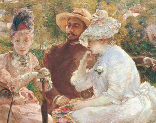Marie Bracquemond, Sur la terrasse à Sèvres, 1880 Huile sur toile, 88×115 cm Association des amis du Petit Palais, Genève Photo ©Studio Monique Bernaz, Genève