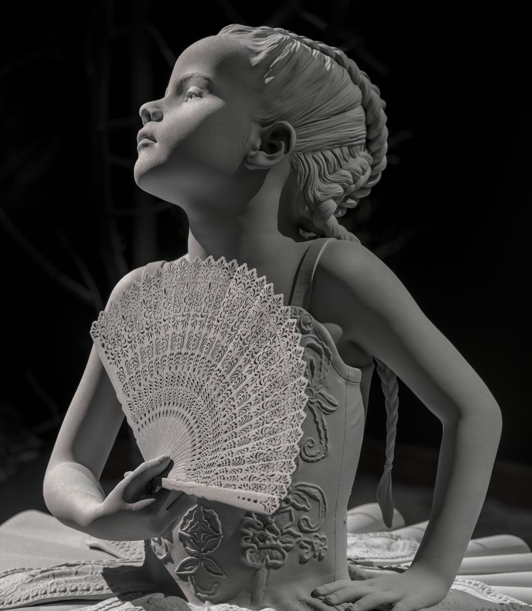 Hans Op de Beeck. Zhai-Liza (mother's shoes), 2024, polyester, polyamide, enduit.