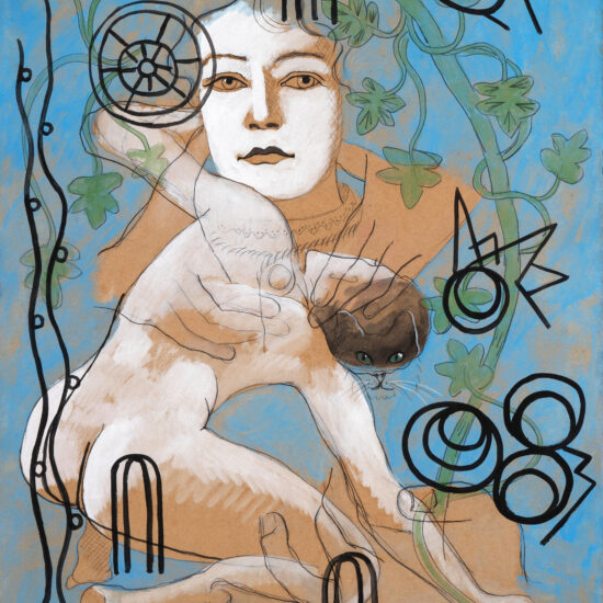 Harmas, circa 1928 Signé en bas à droite : Francis Picabia Huile et crayon sur carton 106 x 75,5 cm / 41 3/4 x 29 3/4 in.