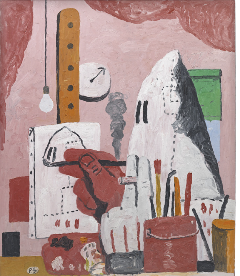 Philip Guston, The Studio [L’atelier], 1969 Huile sur toile, Promised gift of Musa Guston Mayer to The Metropolitan Museum of Art © The Estate of Philip Guston, photo by Genevieve Hanson, courtesy of Hauser & Wirth