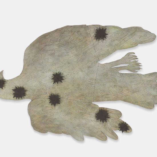 Columba, 2025 Bronze 5 exemplaires + 1 E.A 127 × 180 × 6,4 cm © Kiki Smith / Courtesy Galerie Lelong