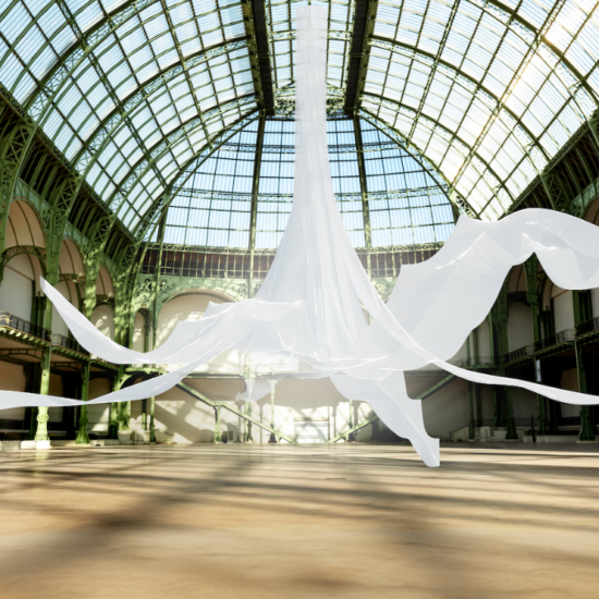 Laure Prouvost, Nous, frissons d’étoiles, 2026. Image produite en collaboration avec Diogo Passarinho Studio. © Adagp, Paris 2026 Photographie de la Nef © Simon Lerat pour GrandPalaisRmn, Paris, 2025