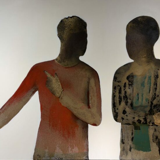 Laurent JASMIN Sans titre 2025, Acrylique et poudre de marbre 130 x 162 cm Courtesy Intérieurs Particuliers